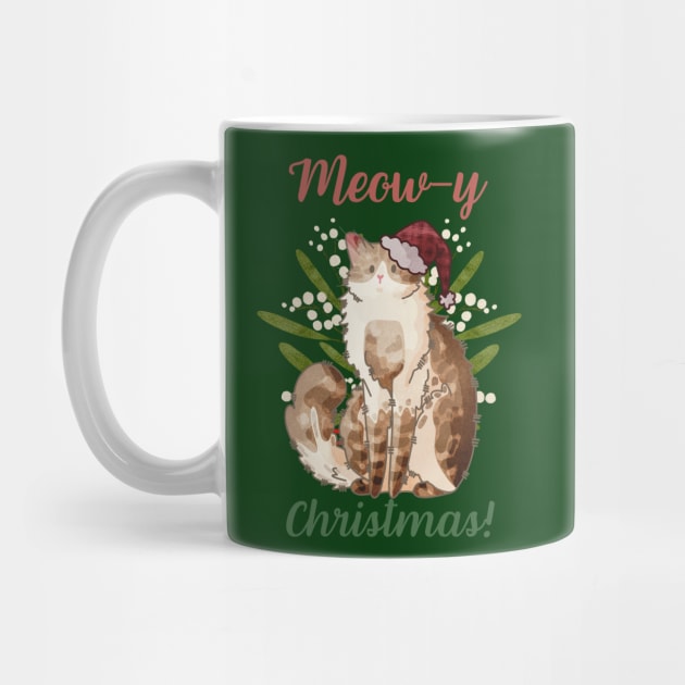 Meow-y Christmas! - Cream Fluffy Cat by Feline Emporium